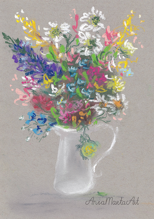 Flowers bouquet with soft&nbsp;pastels