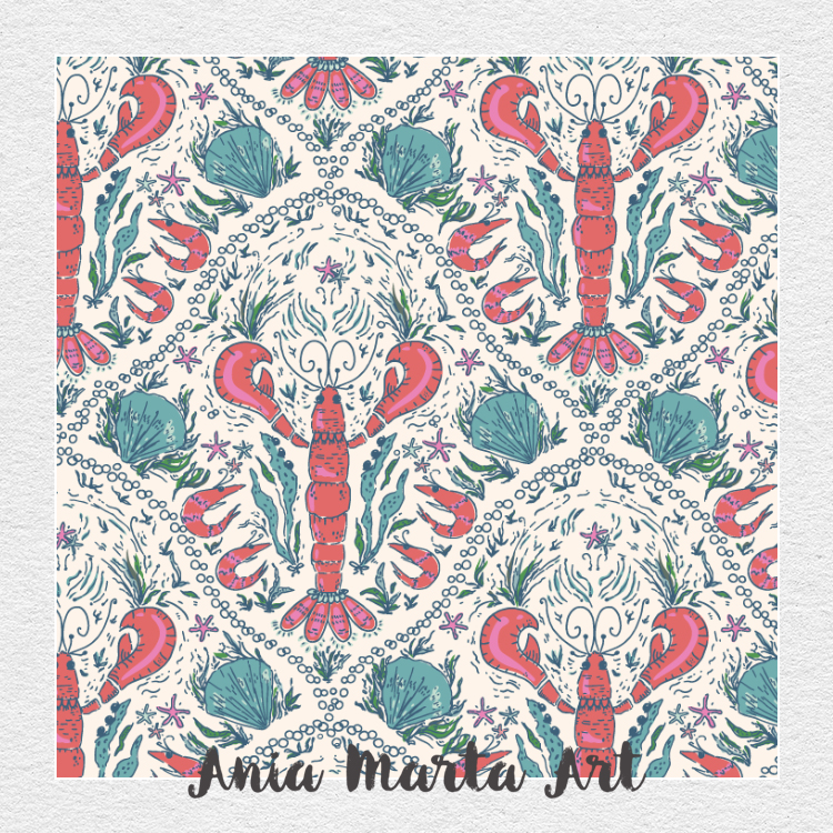 lobsters crustation by Ania Marta Art 