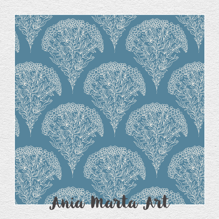 decorative florals by Ania Marta Art