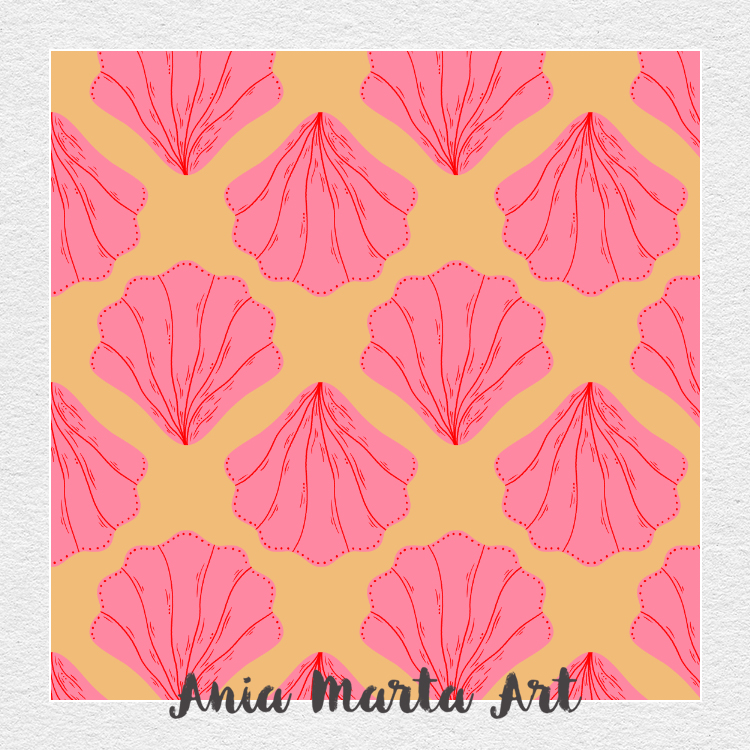 new modern retro pattern by Ania Marta Art