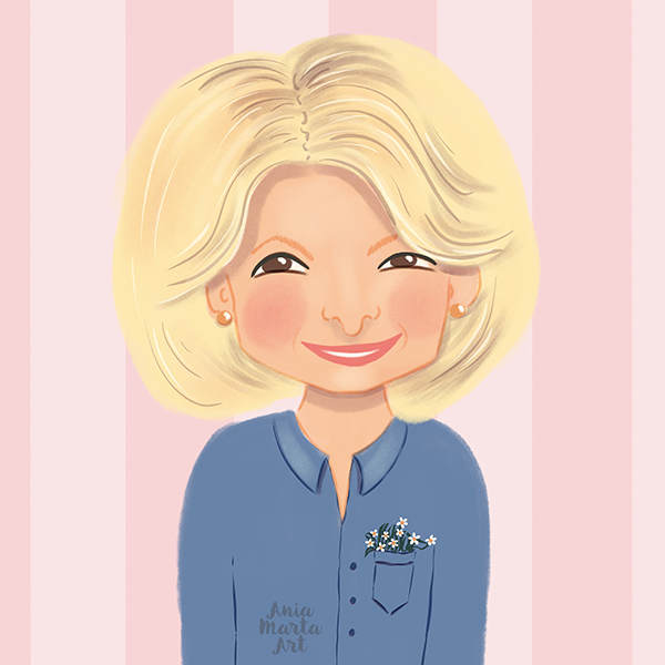Martha Stewart cute illustration by Ania Marta Art